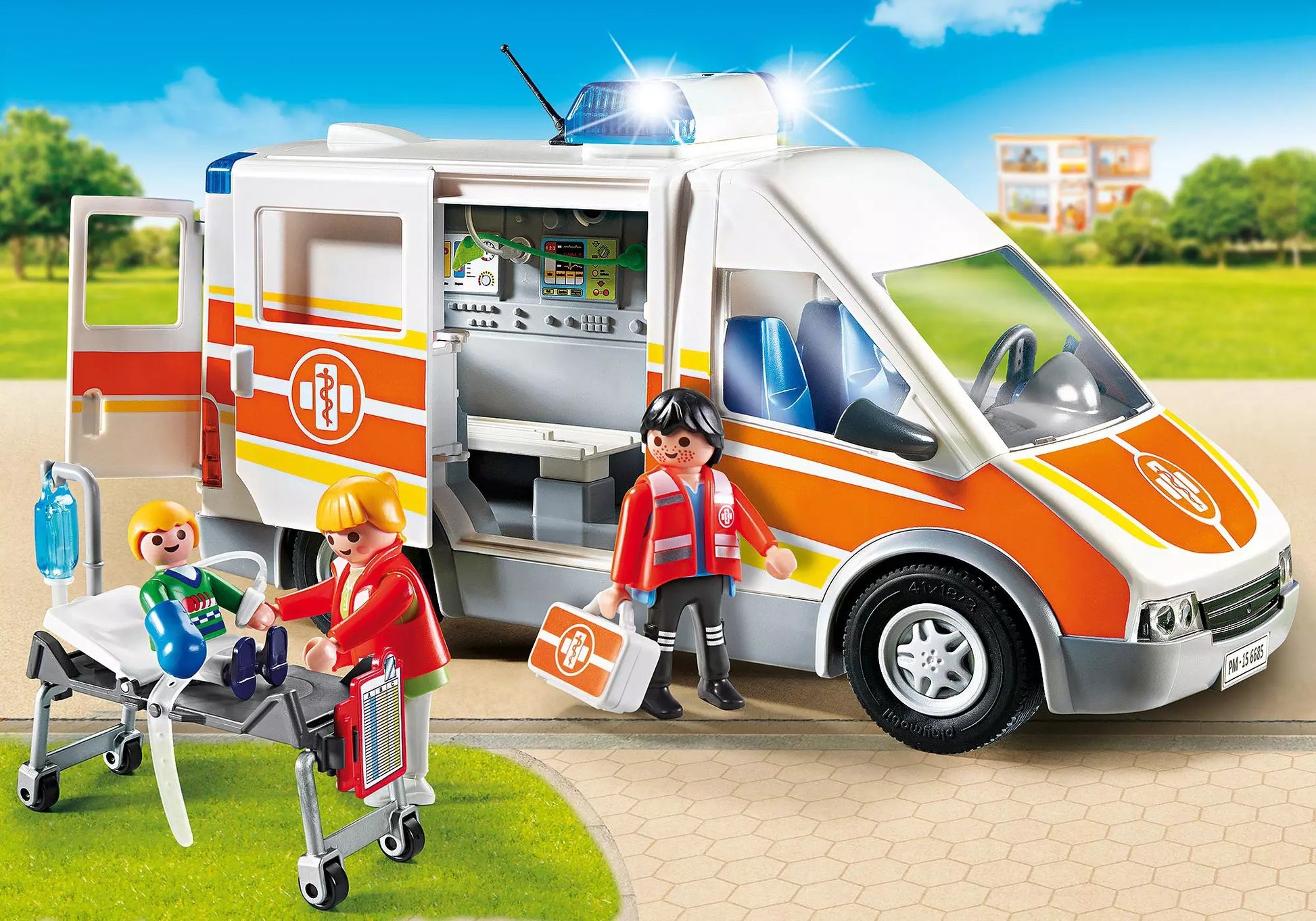 Playmobil 6685 City Life Krankenwagen mit Licht und Sound - plegobil