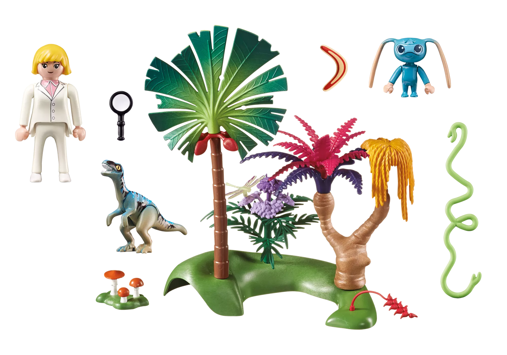 Playmobil 6687 Super 4 Lost Island mit Alien und Raptor - plegobil