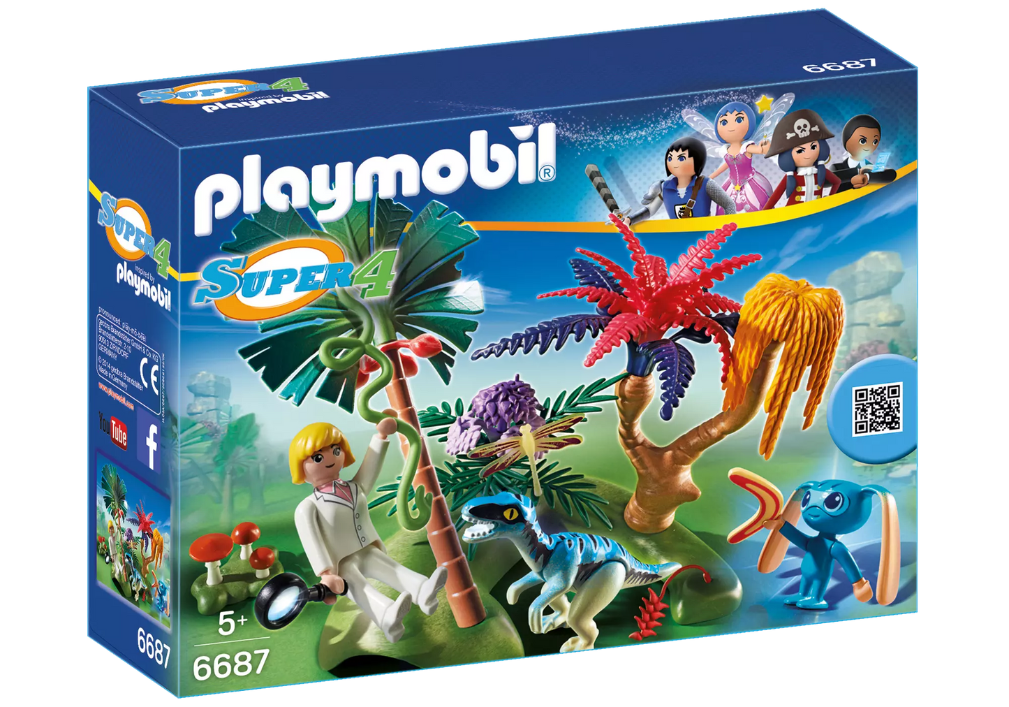 Playmobil 6687 Super 4 Lost Island mit Alien und Raptor - plegobil