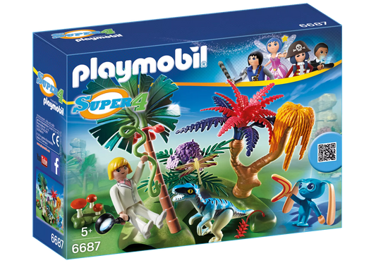 Playmobil 6687 Super 4 Lost Island mit Alien und Raptor - plegobil