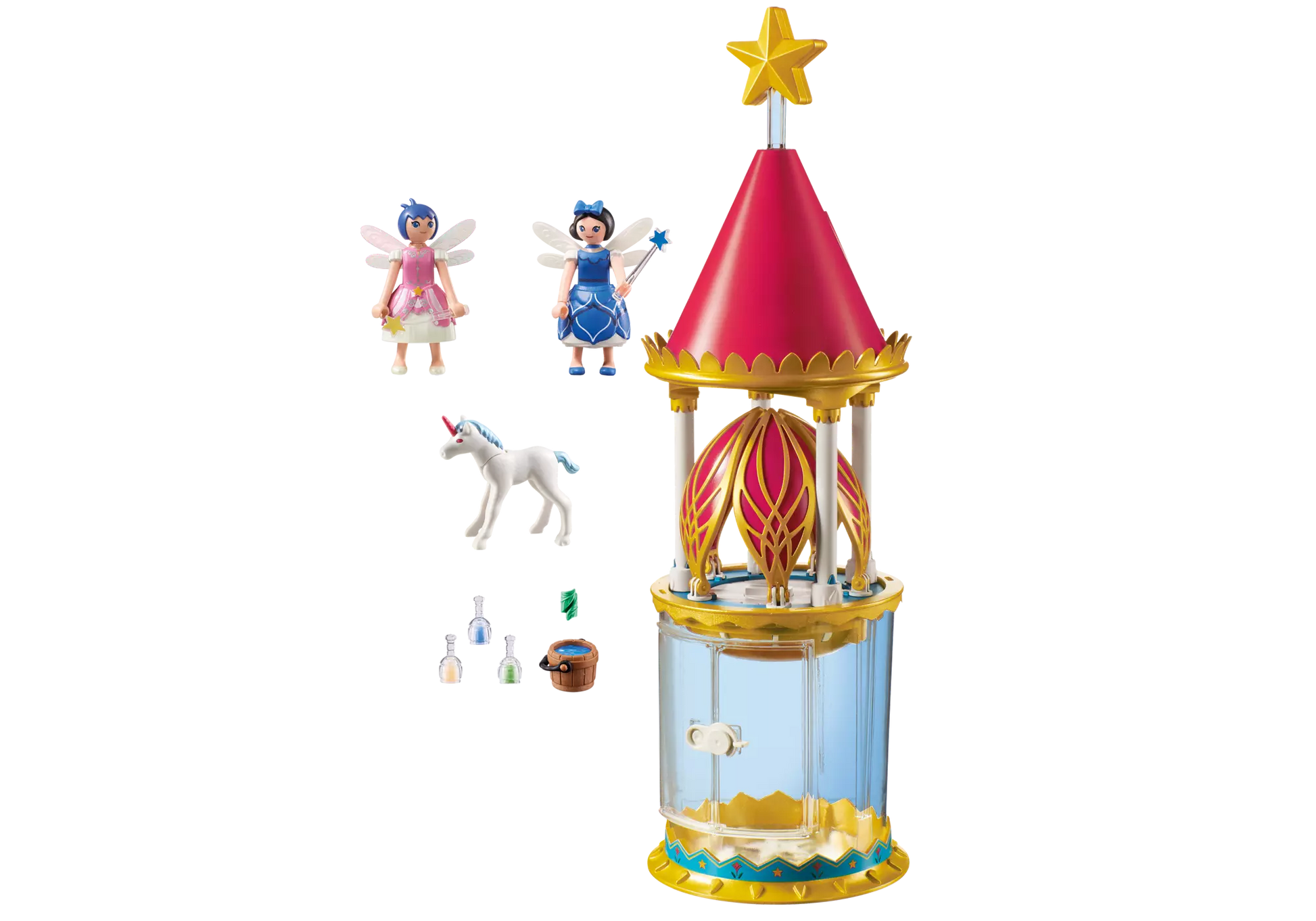 Playmobil 6688 Super 4 Zauberhafter Blütenturm mit Feen-Spieluhr und Twinkle - plegobil