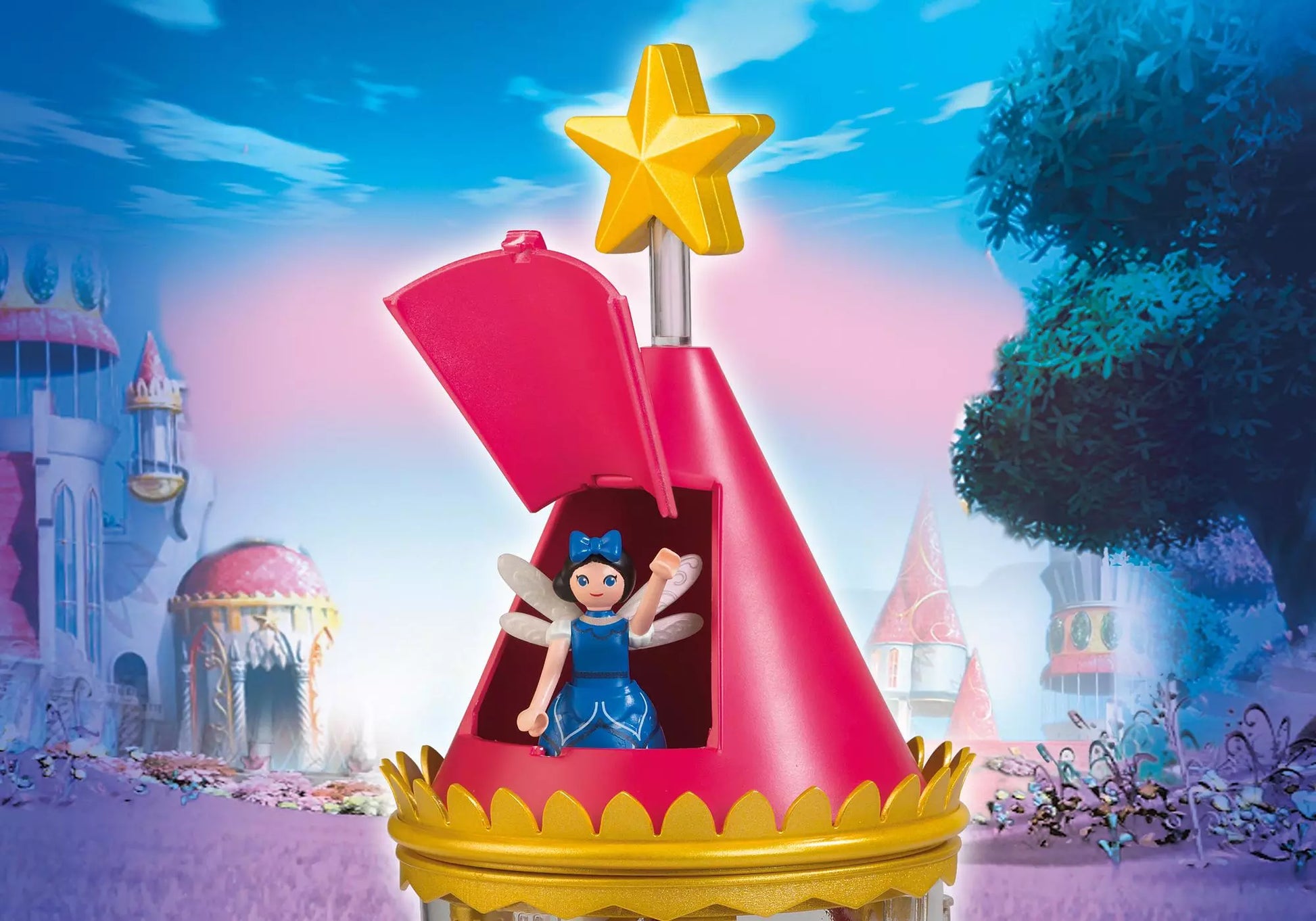 Playmobil 6688 Super 4 Zauberhafter Blütenturm mit Feen-Spieluhr und Twinkle - plegobil