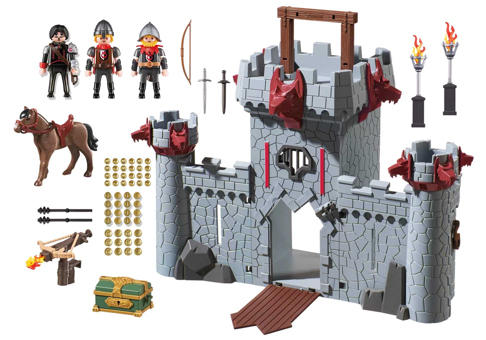 Playmobil 6697 Super 4 Mitnehm Burg des Schwarzen Barons - plegobil