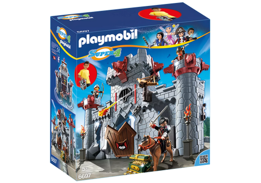 Playmobil 6697 Super 4 Mitnehm Burg des Schwarzen Barons - plegobil