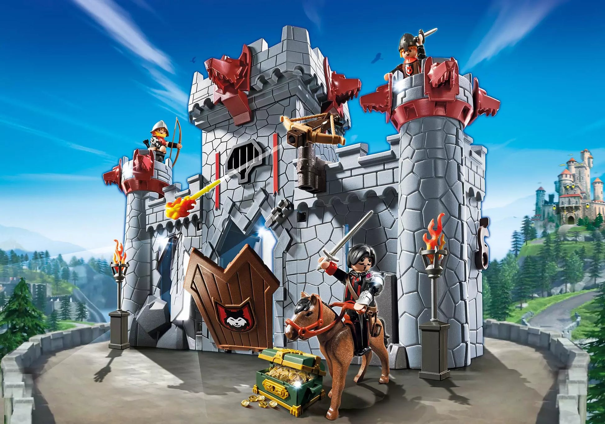 Playmobil 6697 Super 4 Mitnehm Burg des Schwarzen Barons - plegobil