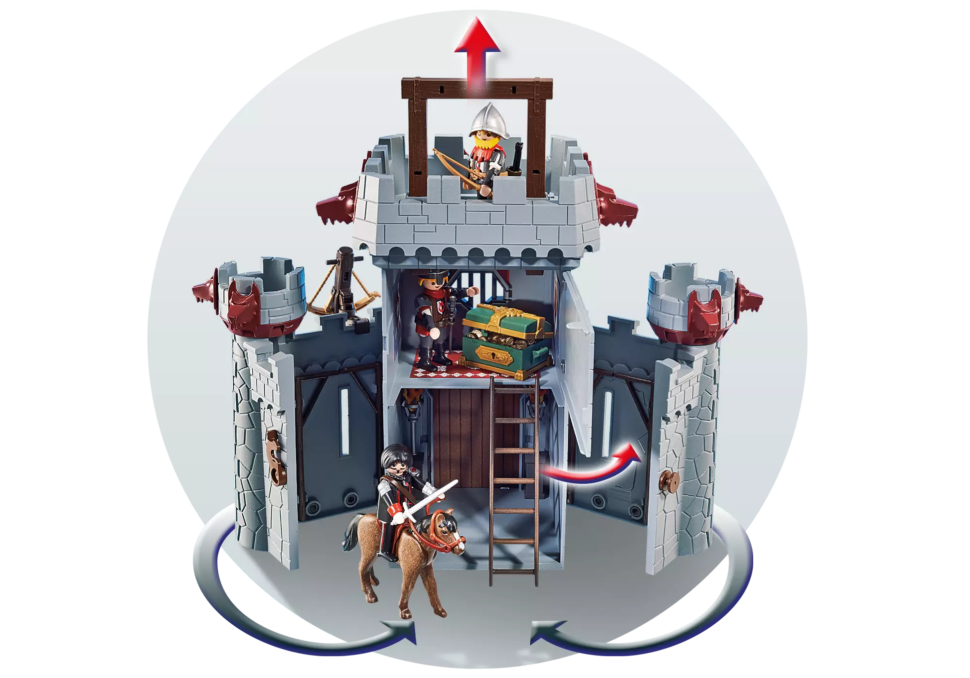 Playmobil 6697 Super 4 Mitnehm Burg des Schwarzen Barons - plegobil