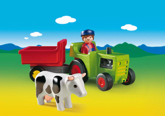 Playmobil 6715 Sammlerstück 1-2-3 Traktor mit Anhänger - plegobil