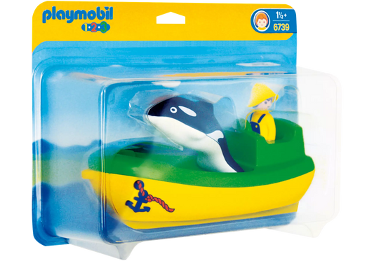 Playmobil 6739 Sammlerstück 1-2-3 Fischerboot mit Wal - plegobil