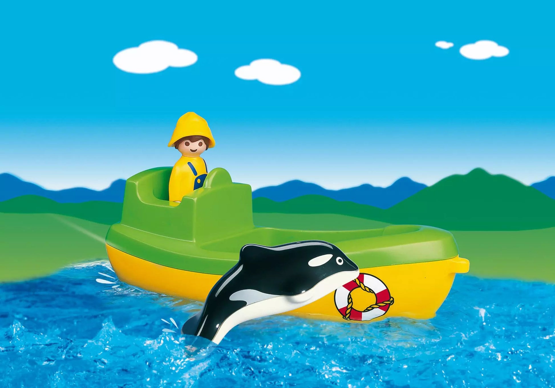 Playmobil 6739 Sammlerstück 1-2-3 Fischerboot mit Wal - plegobil