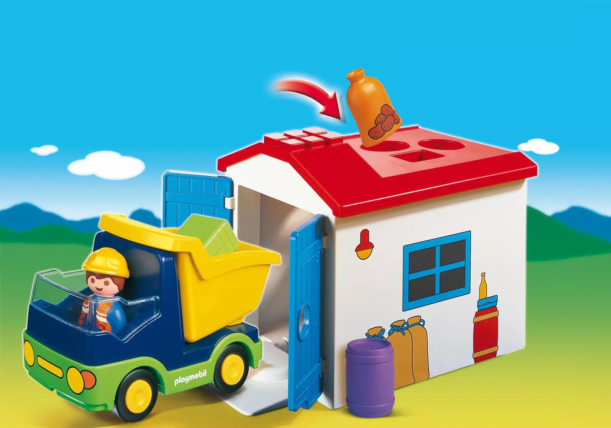 Playmobil 6759 Sammlerstück 1-2-3 LKW mit Sortiergarage - plegobil