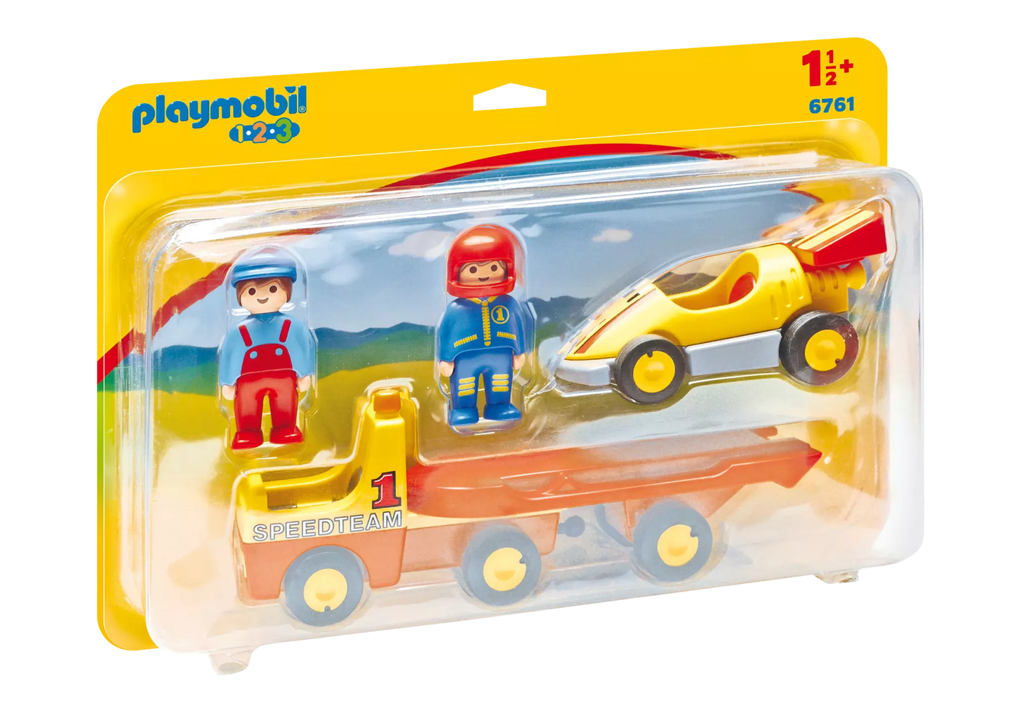 Playmobil 6761 Sammlerstück 1-2-3 Rennauto mit Transporter - plegobil