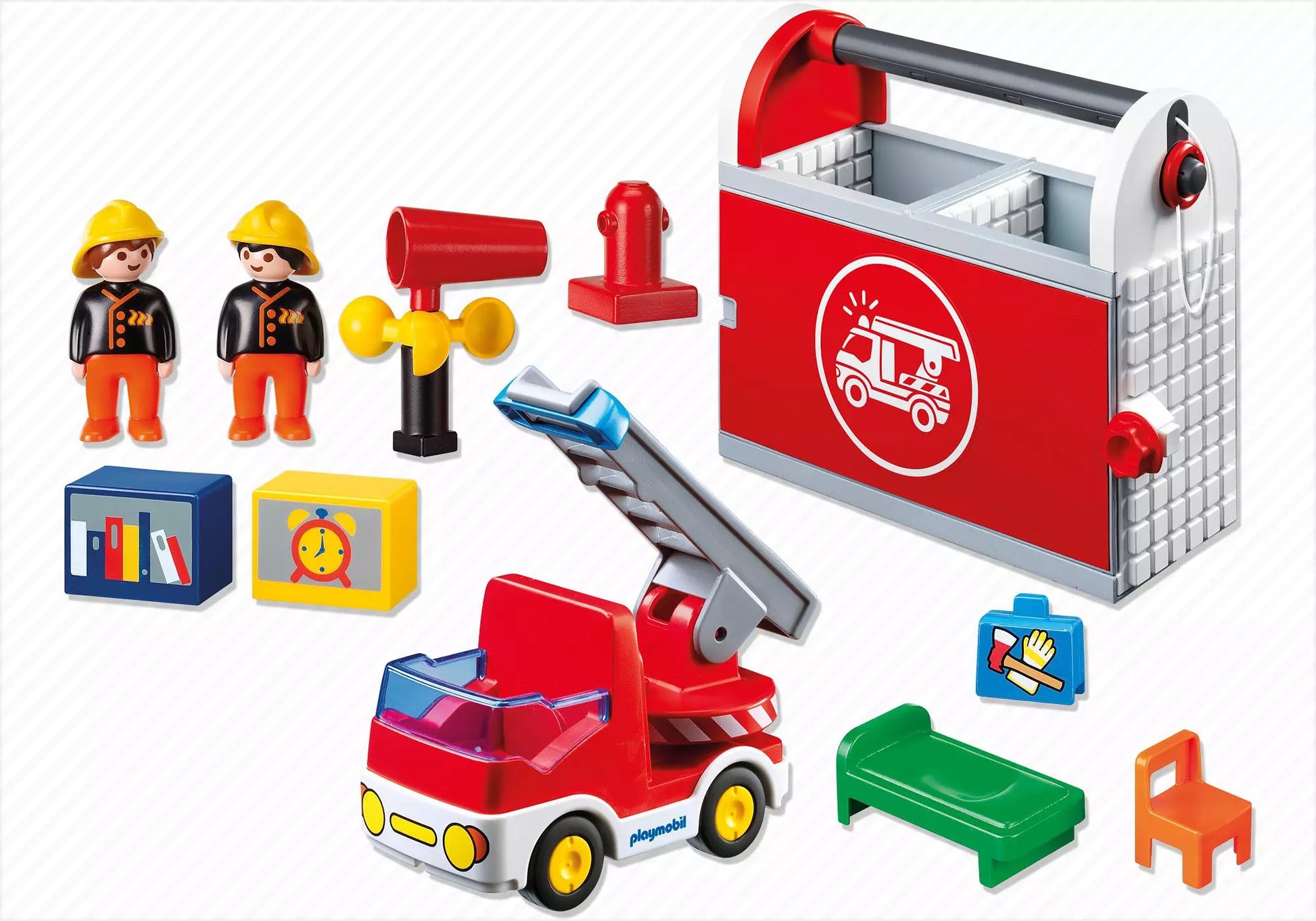 Playmobil 6777 Sammlerstück 1-2-3 Mitnehm Feuerwehrstation - plegobil