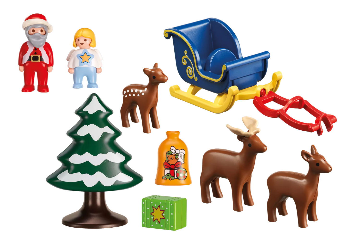 Playmobil 6787 1-2-3 Weihnachtsmann mit Rentierschlitten - plegobil