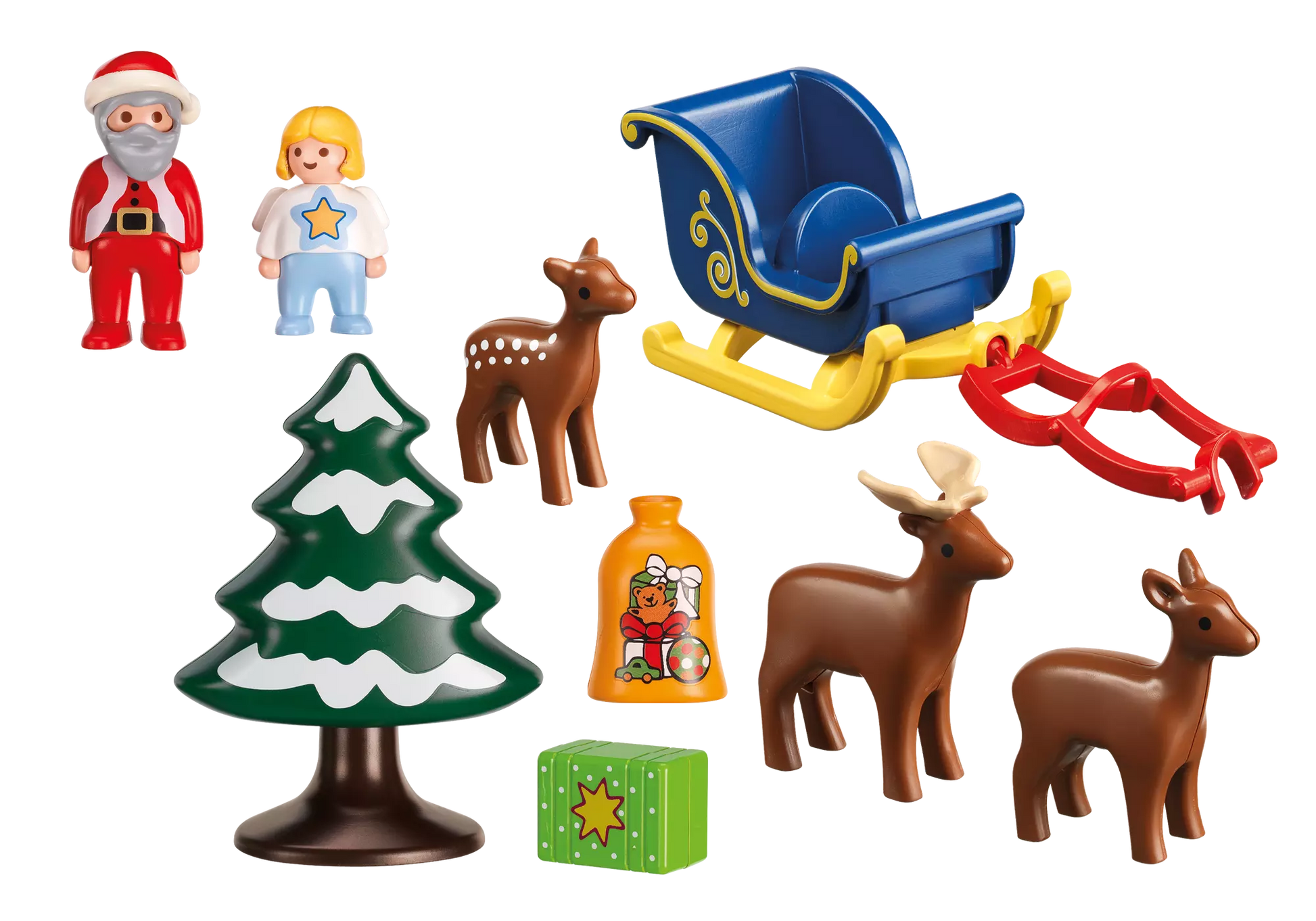 Playmobil 6787 1-2-3 Weihnachtsmann mit Rentierschlitten - plegobil