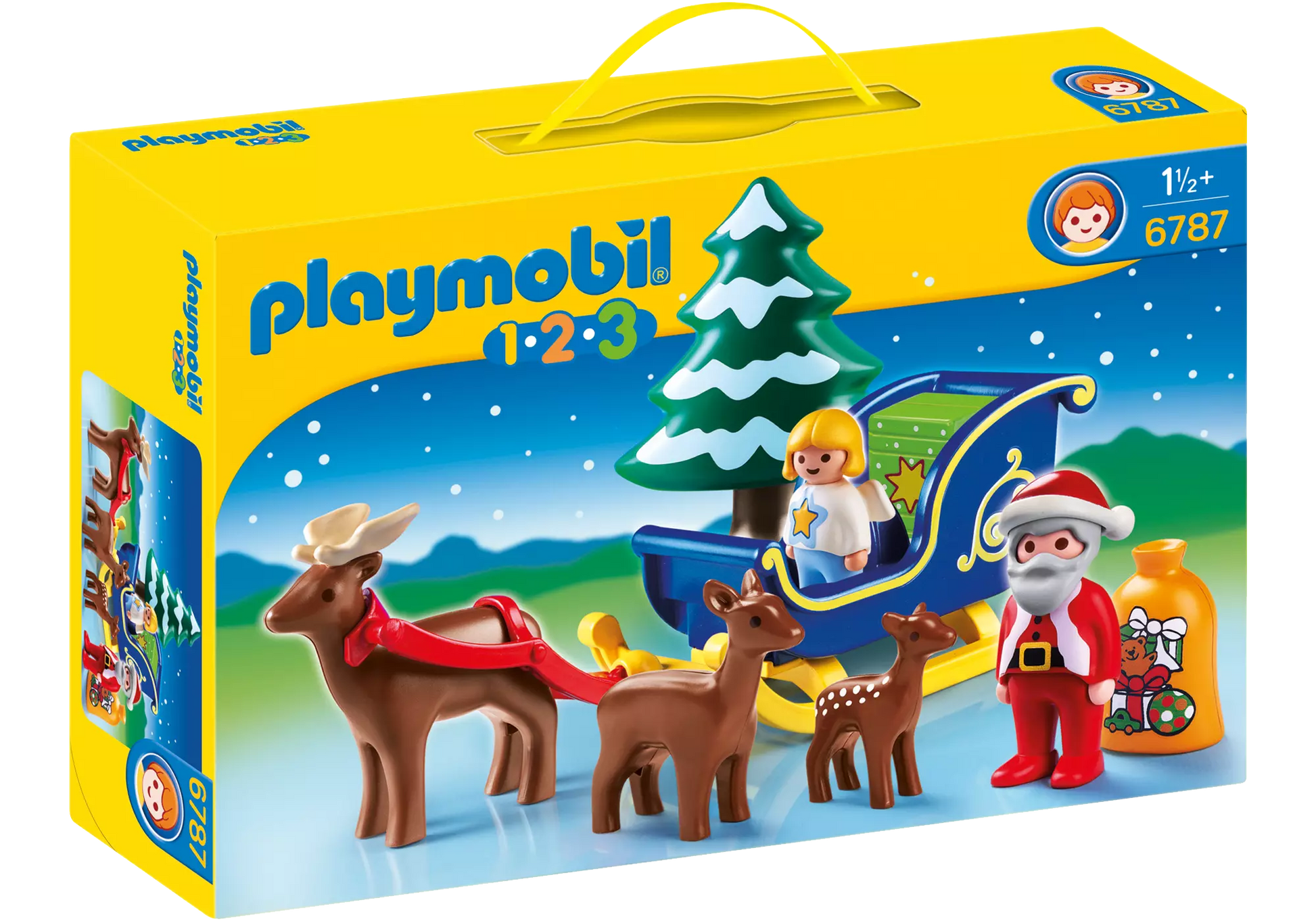 Playmobil 6787 1-2-3 Weihnachtsmann mit Rentierschlitten - plegobil