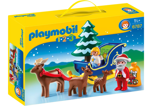 Playmobil 6787 1-2-3 Weihnachtsmann mit Rentierschlitten - plegobil
