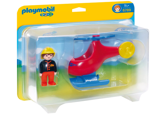 Playmobil 6789 1-2-3 Feuerwehrheli - plegobil