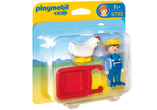 Playmobil 6793 1-2-3 Bauer mit Schubkarre - plegobil