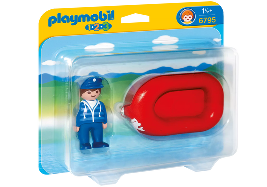 Playmobil 6795 1-2-3 Mann im Schlauchboot - plegobil