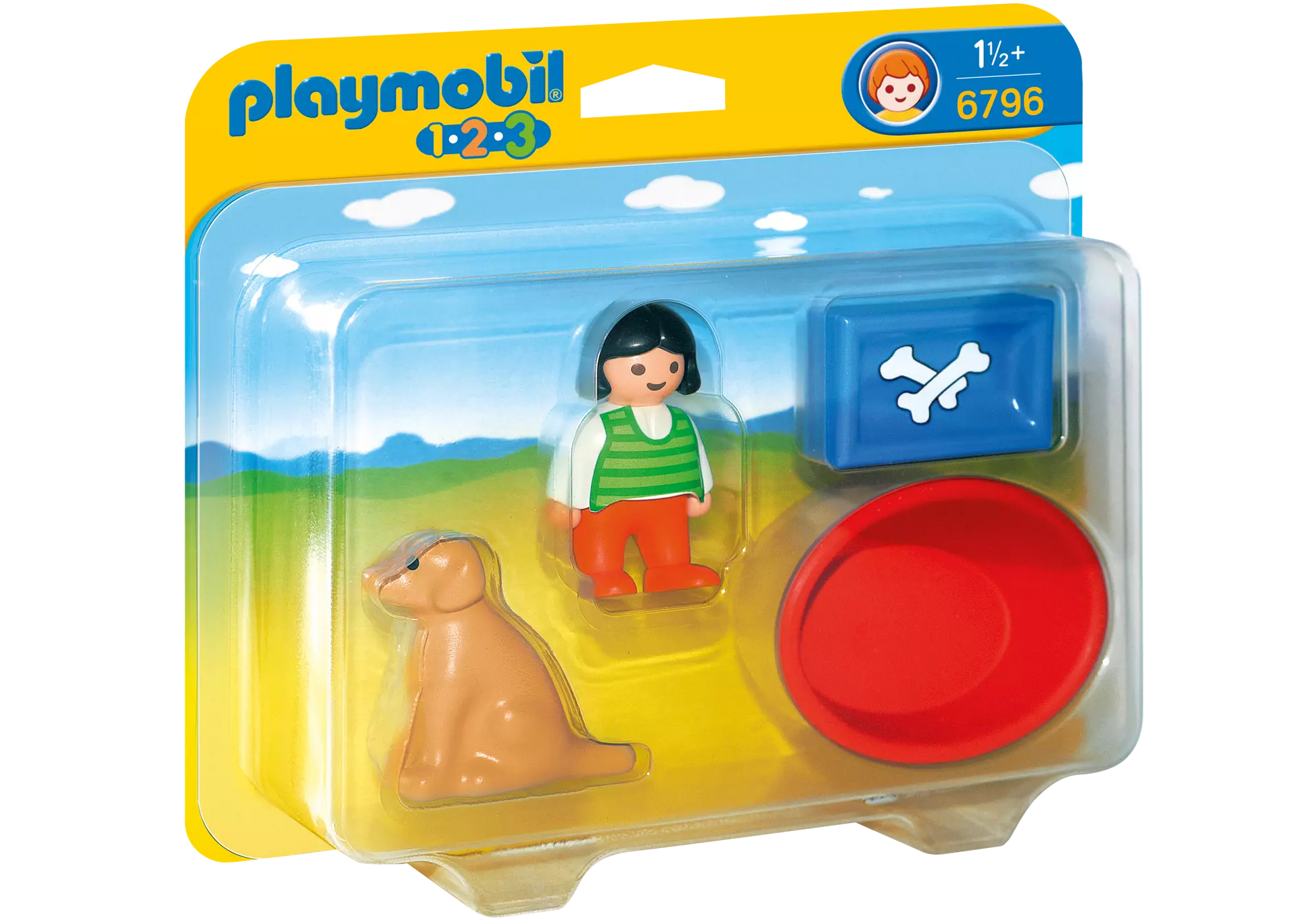 Playmobil 6796 1-2-3 Mädchen mit hund - plegobil
