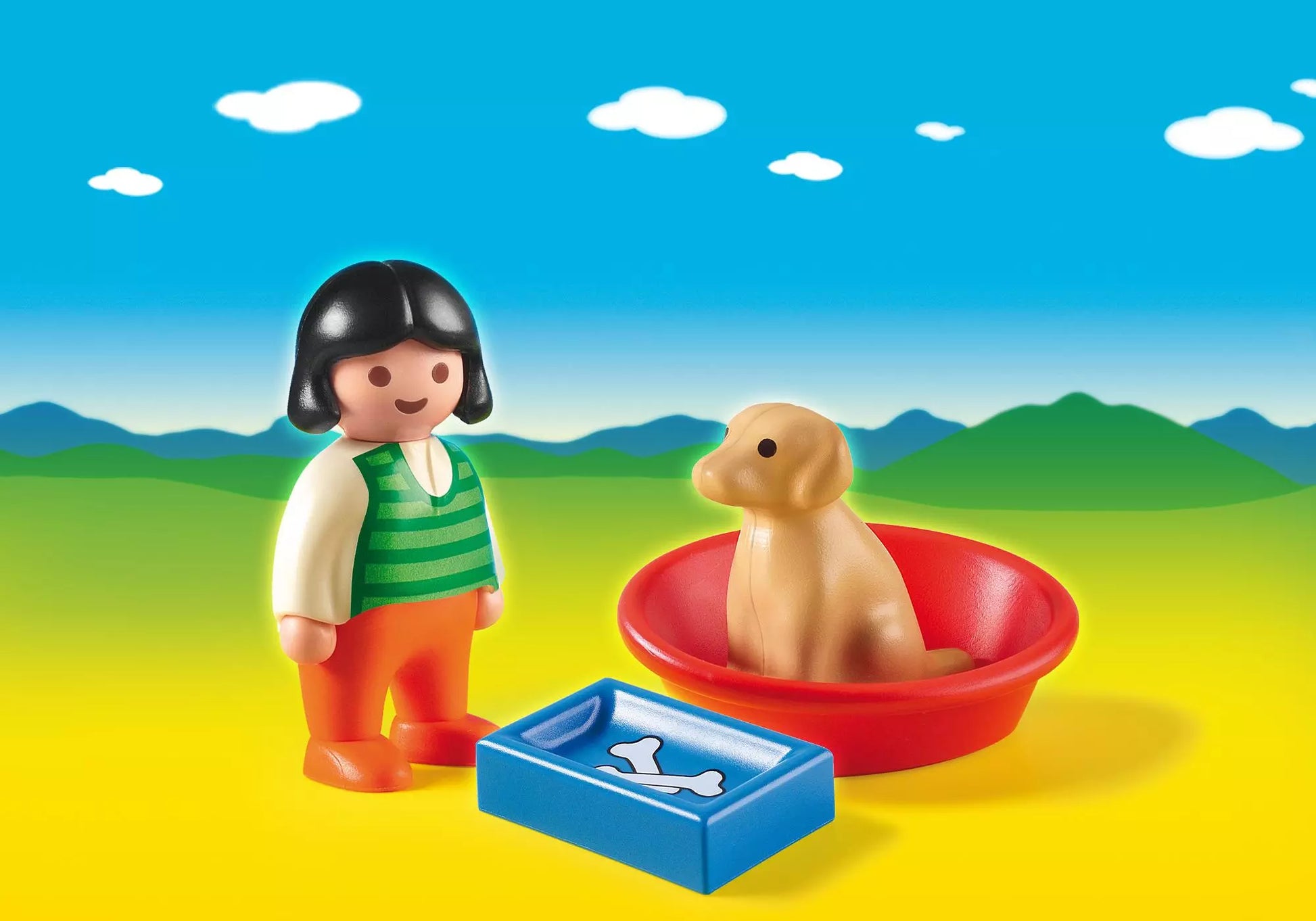 Playmobil 6796 1-2-3 Mädchen mit hund - plegobil