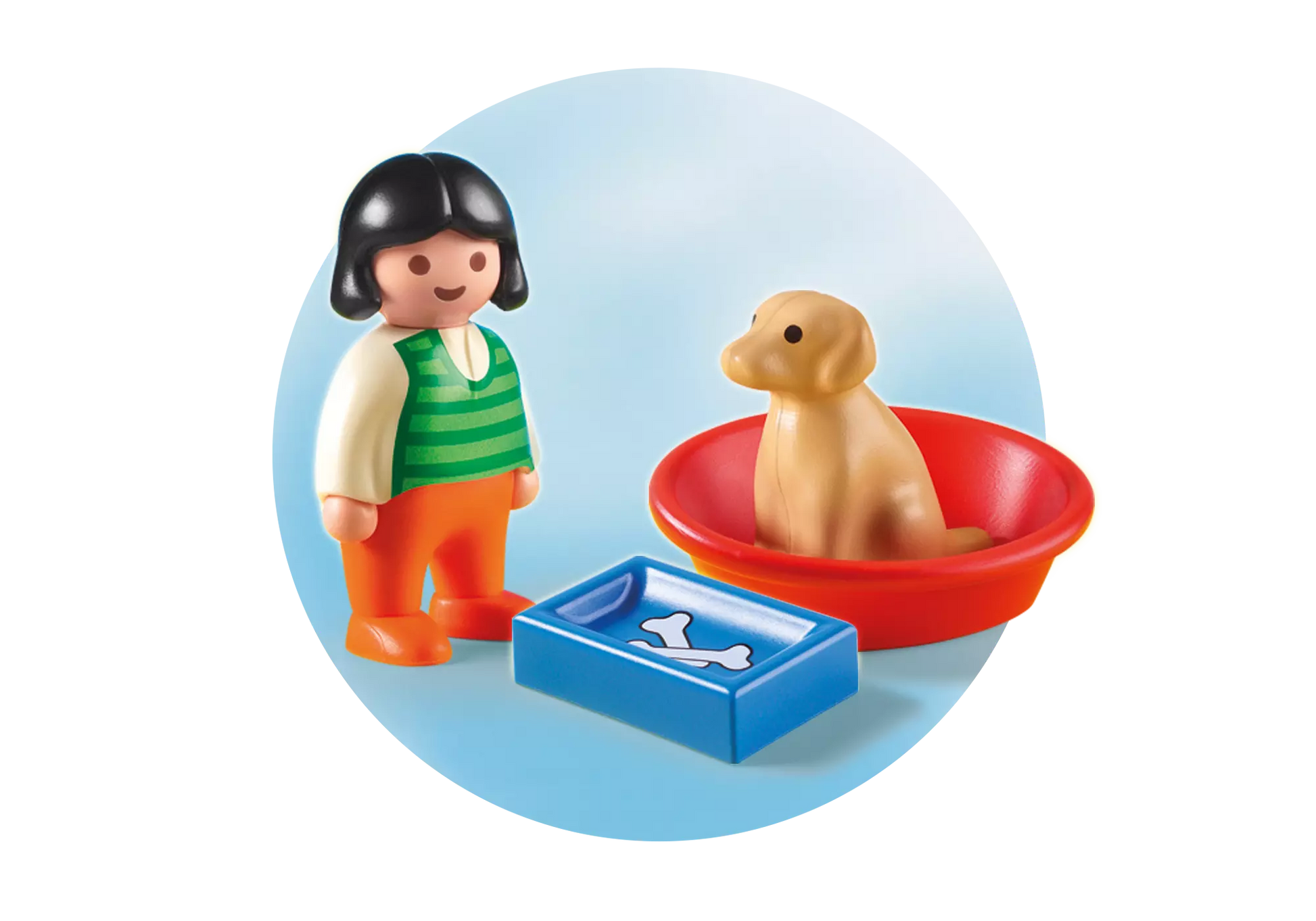 Playmobil 6796 1-2-3 Mädchen mit hund - plegobil