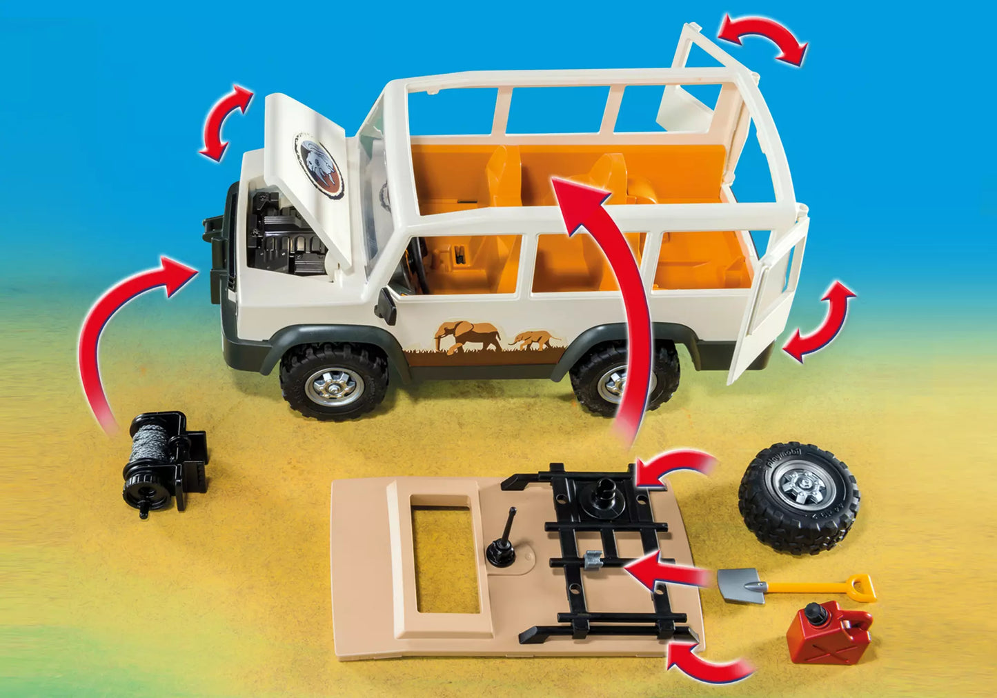 Playmobil 6798 Wild Life Safari-Geländewagen mit Seilwinde - plegobil