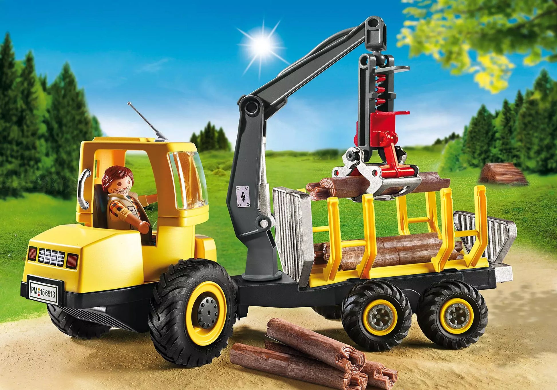 Playmobil 6813 Country Holztransporter mit Kran - plegobil