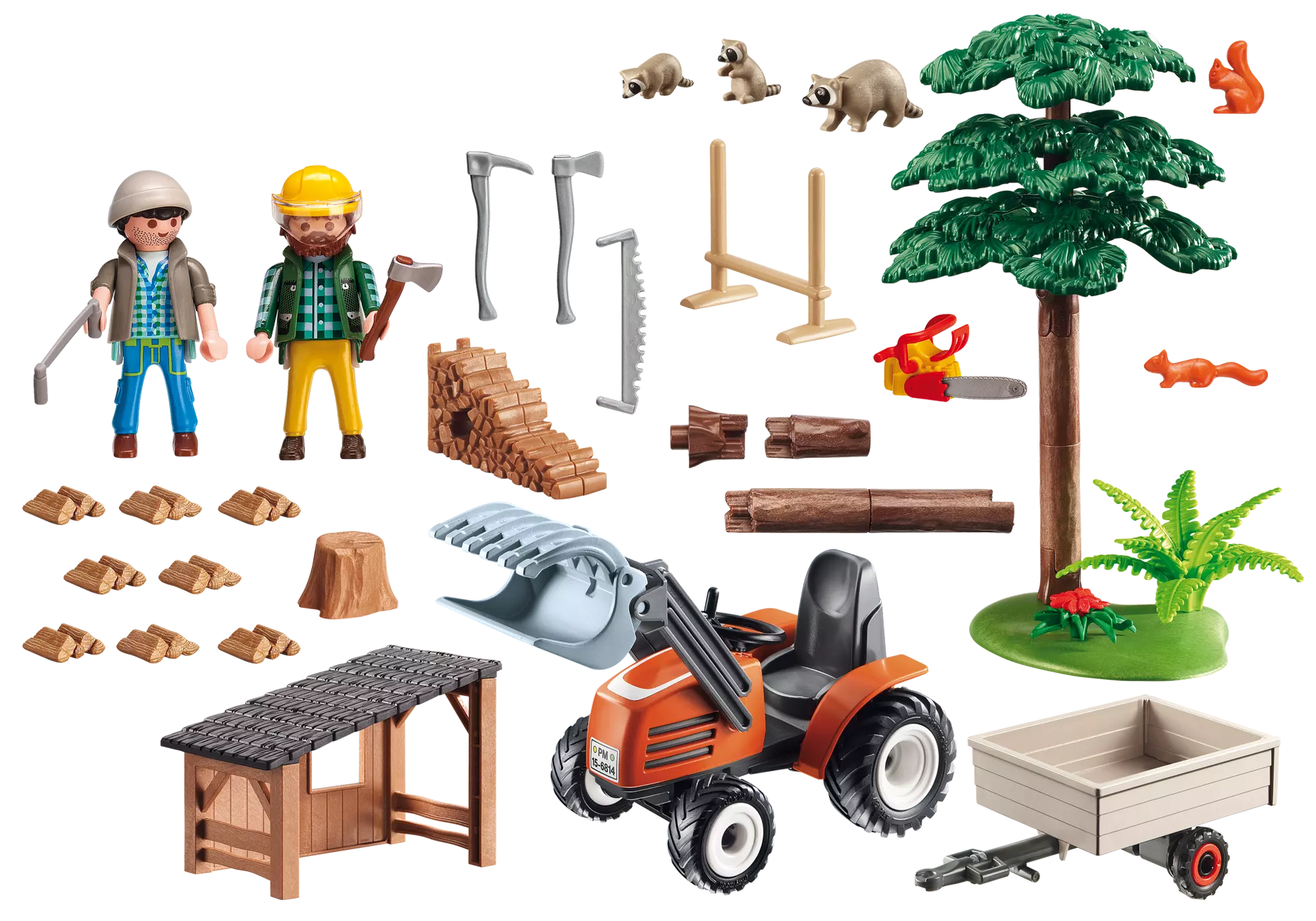 Playmobil 6814 Country Holzfäller mit Traktor - plegobil