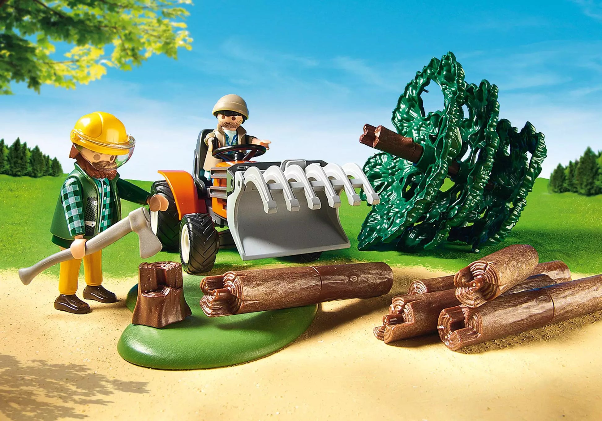 Playmobil 6814 Country Holzfäller mit Traktor - plegobil