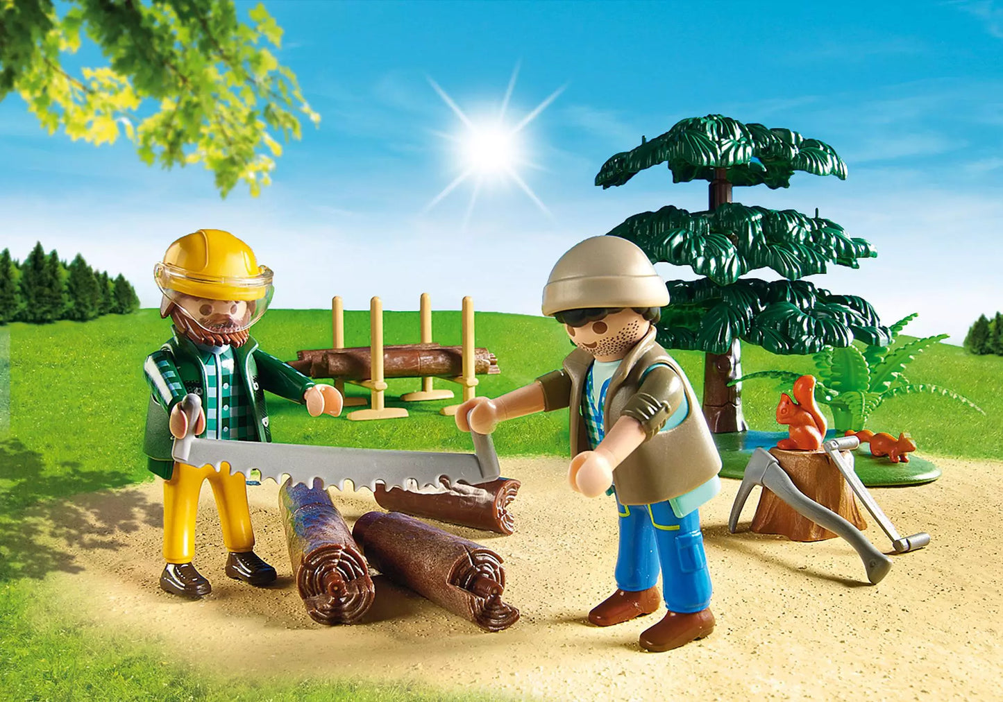 Playmobil 6814 Country Holzfäller mit Traktor - plegobil