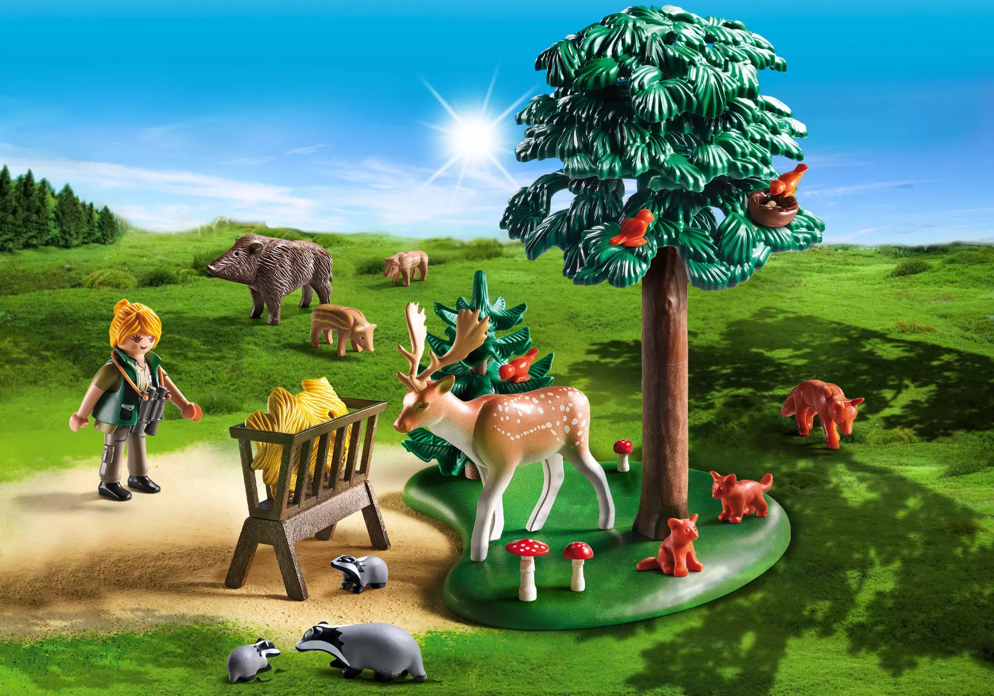Playmobil 6815 Country Waldlichtung mit Tierfütterung - plegobil