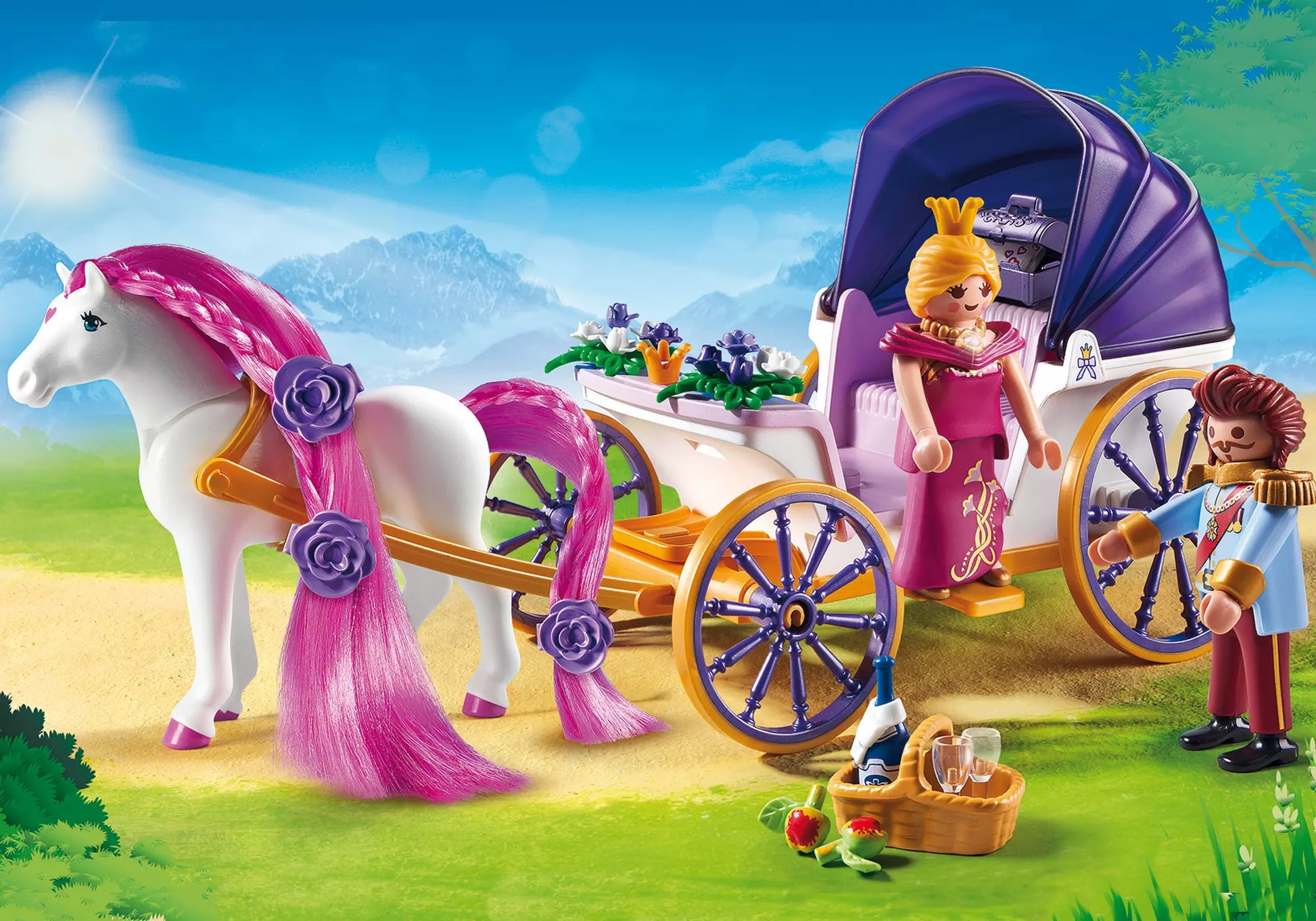 Playmobil 6856 Princess Königspaar mit Pferdekutsche - plegobil