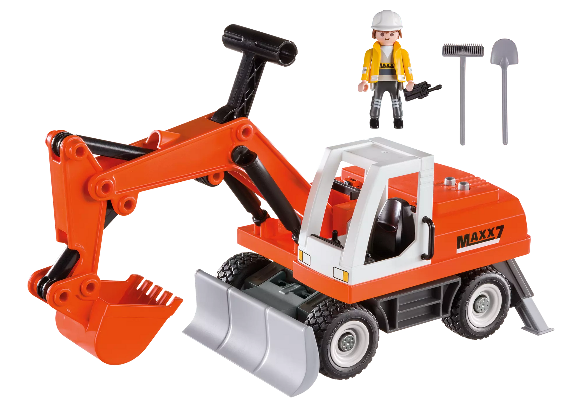 Playmobil 6860 City Action Schaufelbagger mit Räumschild - plegobil