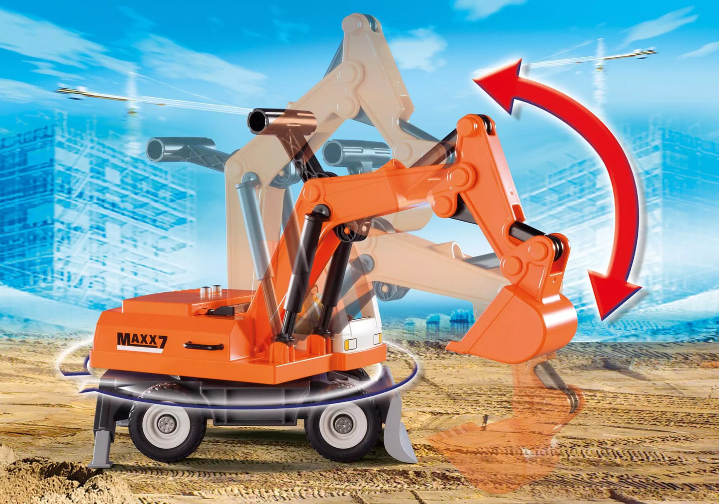 Playmobil 6860 City Action Schaufelbagger mit Räumschild - plegobil