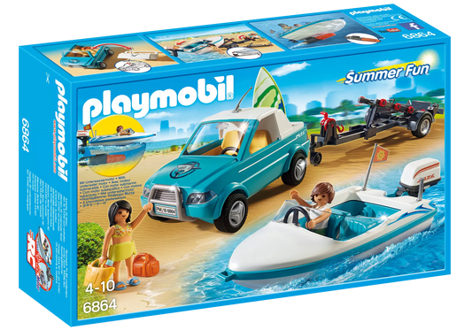 Playmobil 6864 Summer Fun Surfer-Pickup mit Speedboat - plegobil