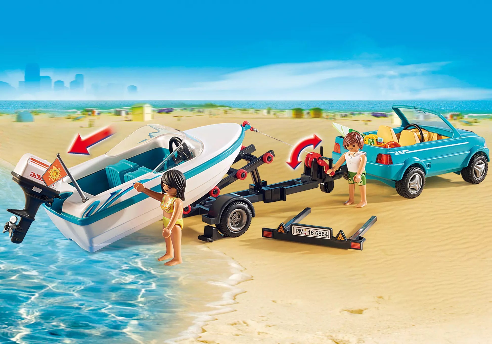 Playmobil 6864 Summer Fun Surfer-Pickup mit Speedboat - plegobil