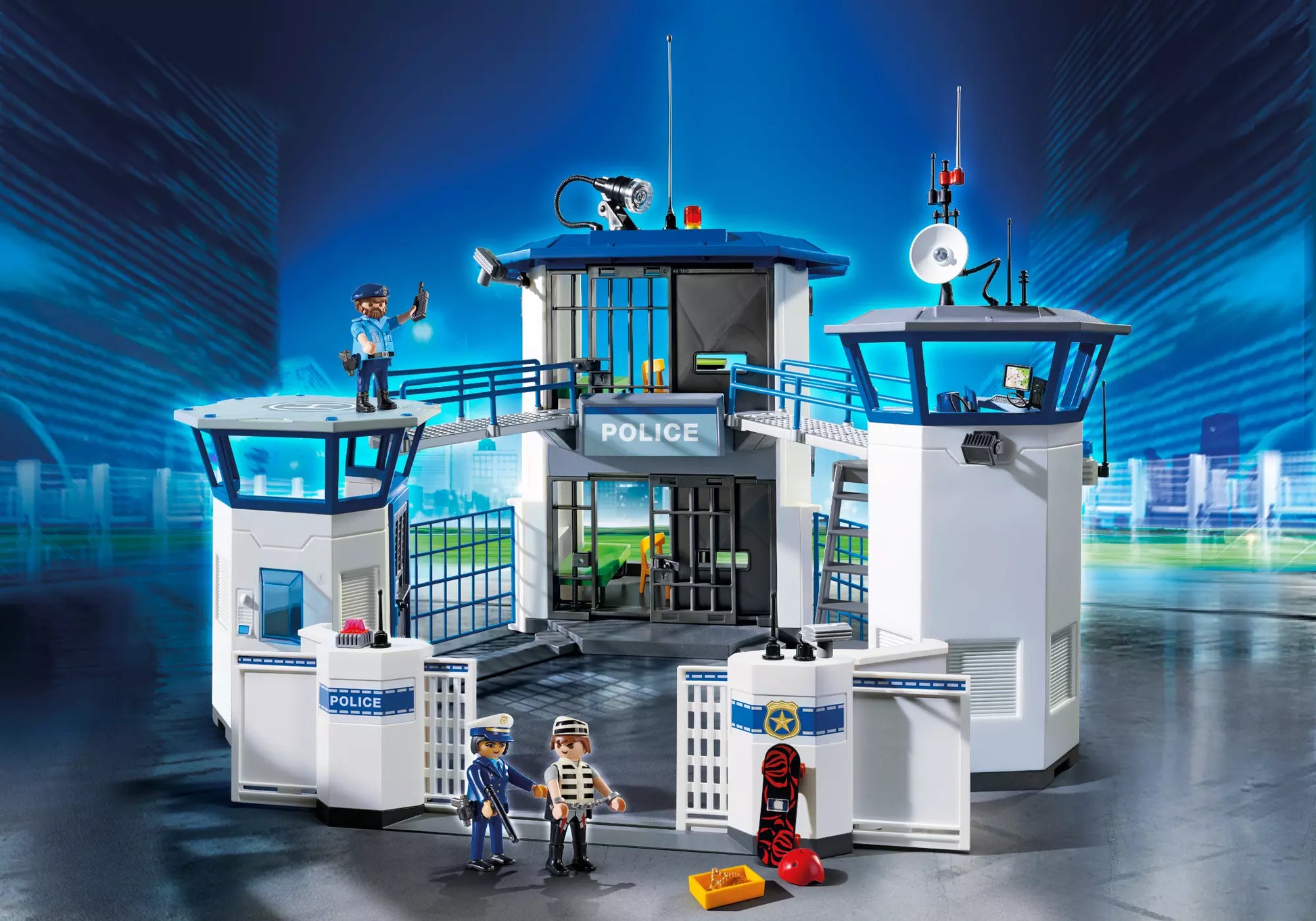 Playmobil 6872 City Action Polizei-Kommandozentrale mit Gefängnis - plegobil