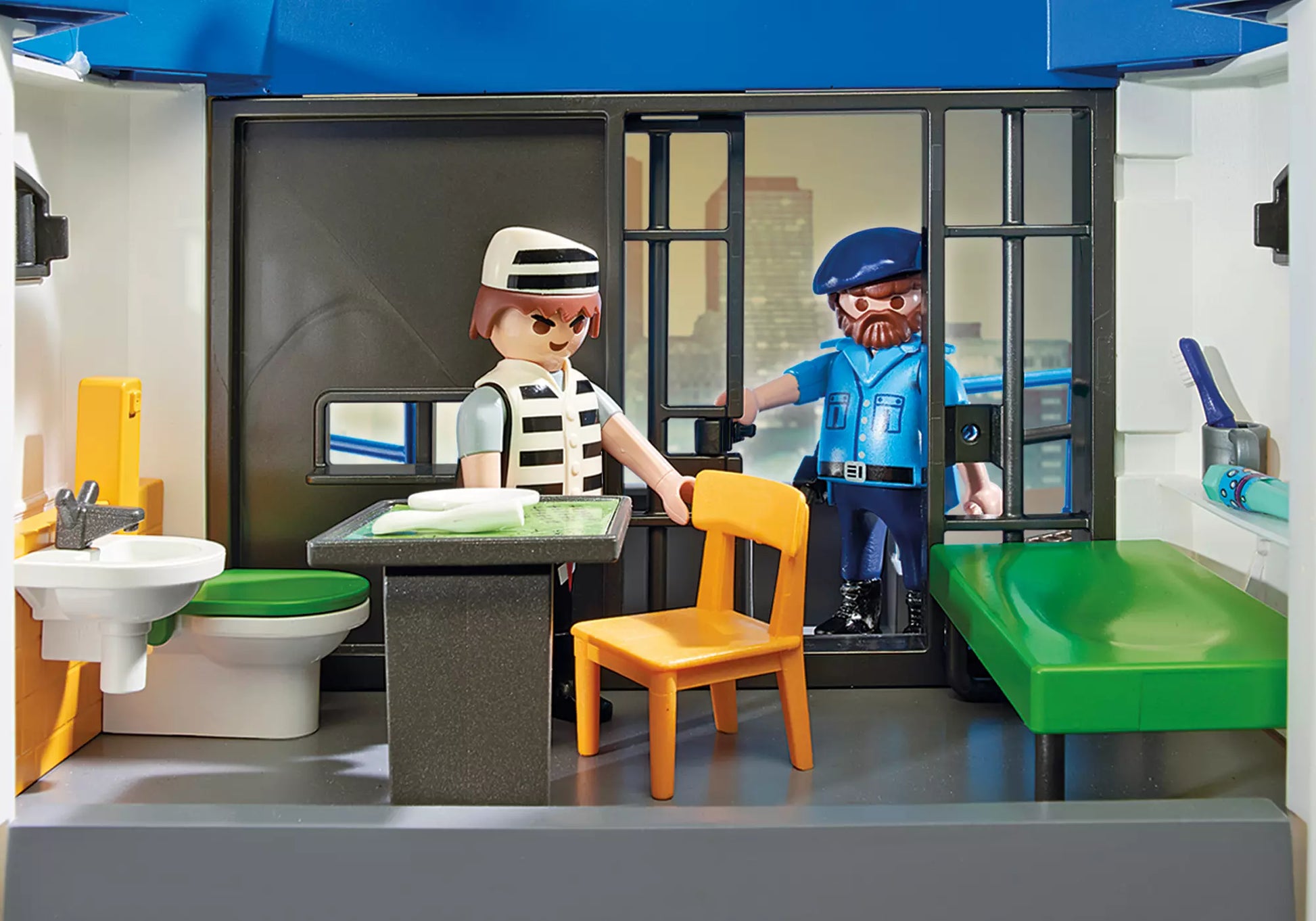 Playmobil 6872 City Action Polizei-Kommandozentrale mit Gefängnis - plegobil