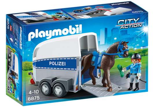 Playmobil 6875 City Action Berittene Polizei mit Anhänger - plegobil