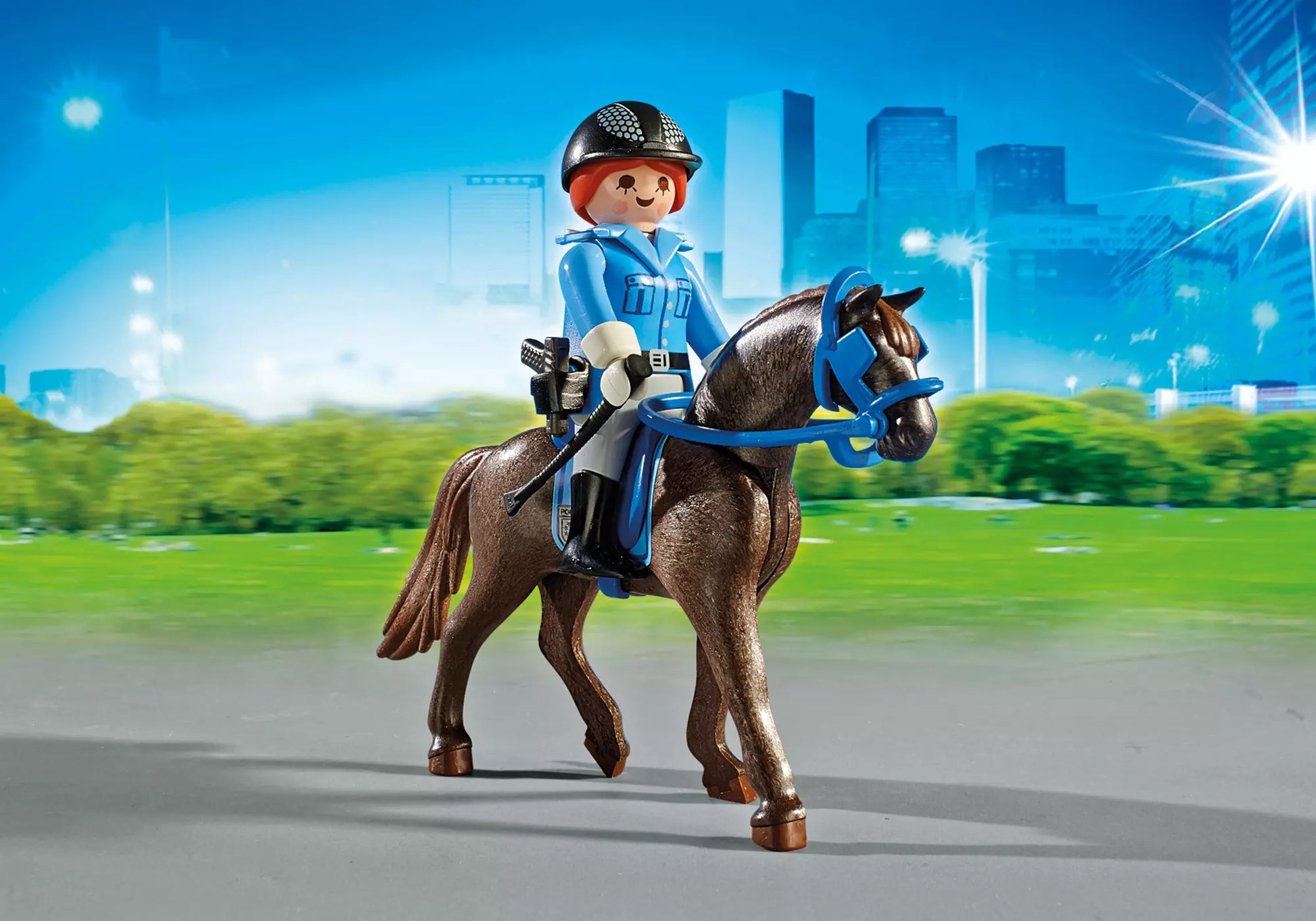 Playmobil 6875 City Action Berittene Polizei mit Anhänger - plegobil