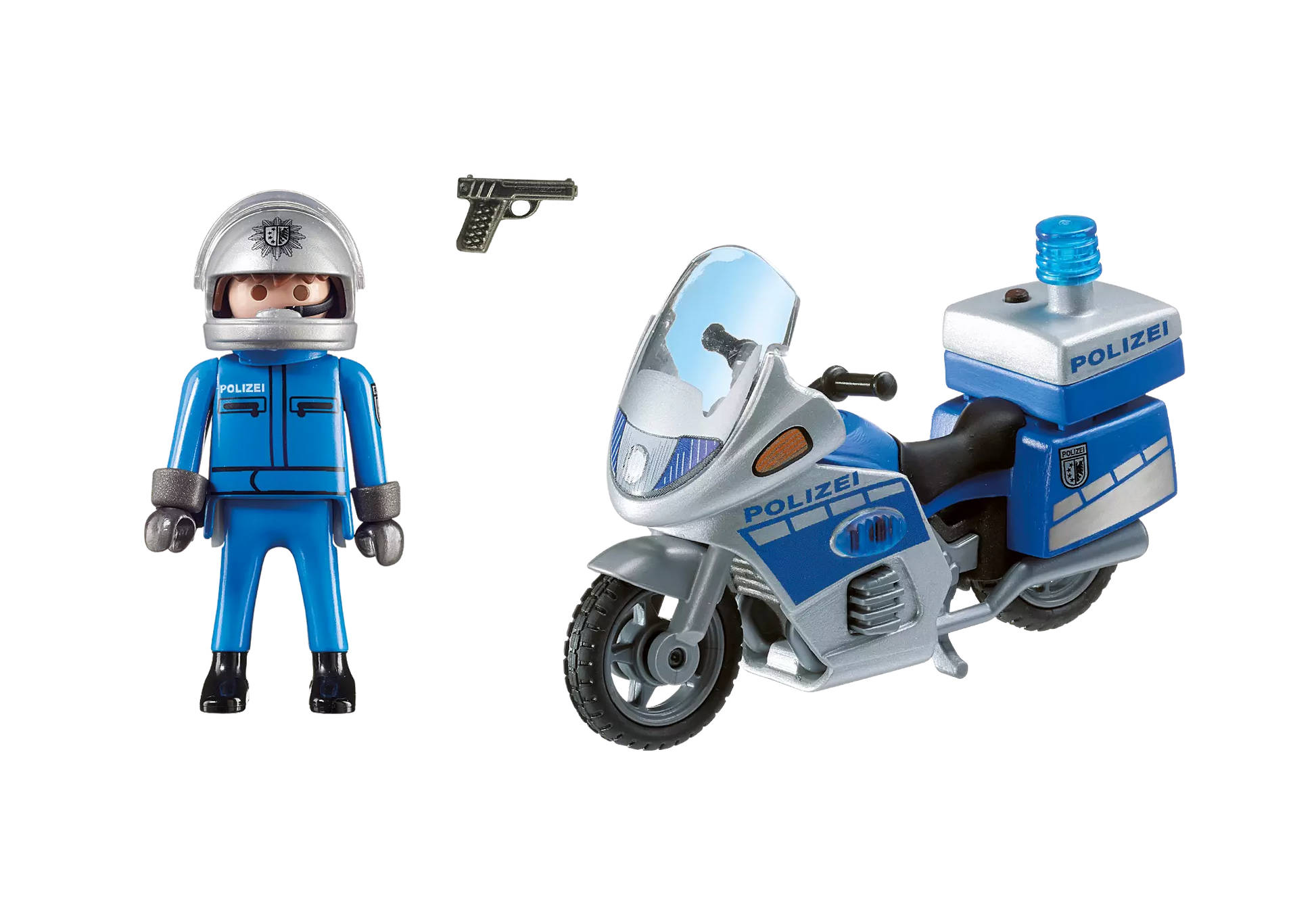 Playmobil 6876 City Action Motorradstreife mit LED Blinklicht - plegobil