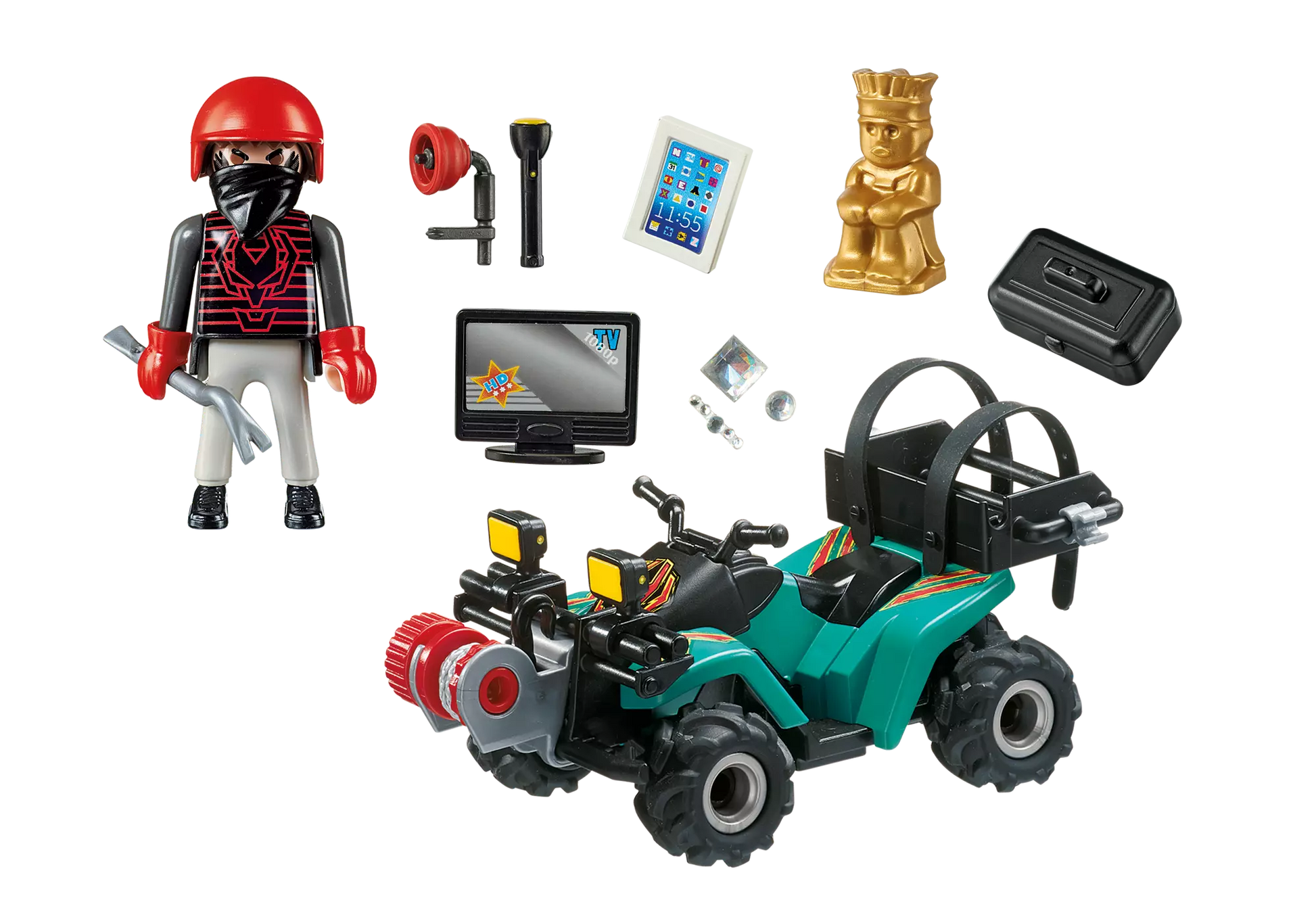 Playmobil 6879 City Action Ganoven-Quad mit Seilwinde - plegobil