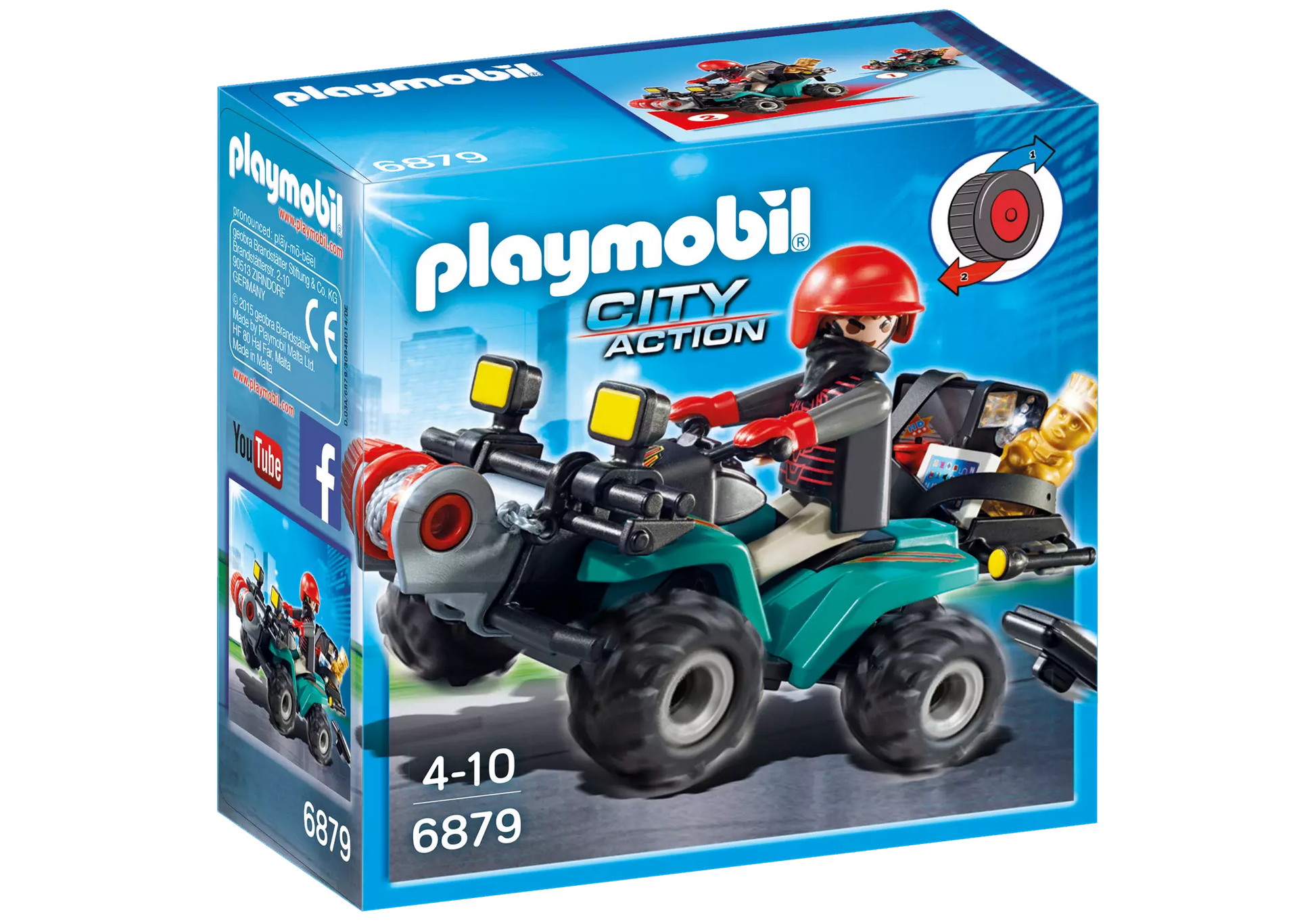 Playmobil 6879 City Action Ganoven-Quad mit Seilwinde - plegobil
