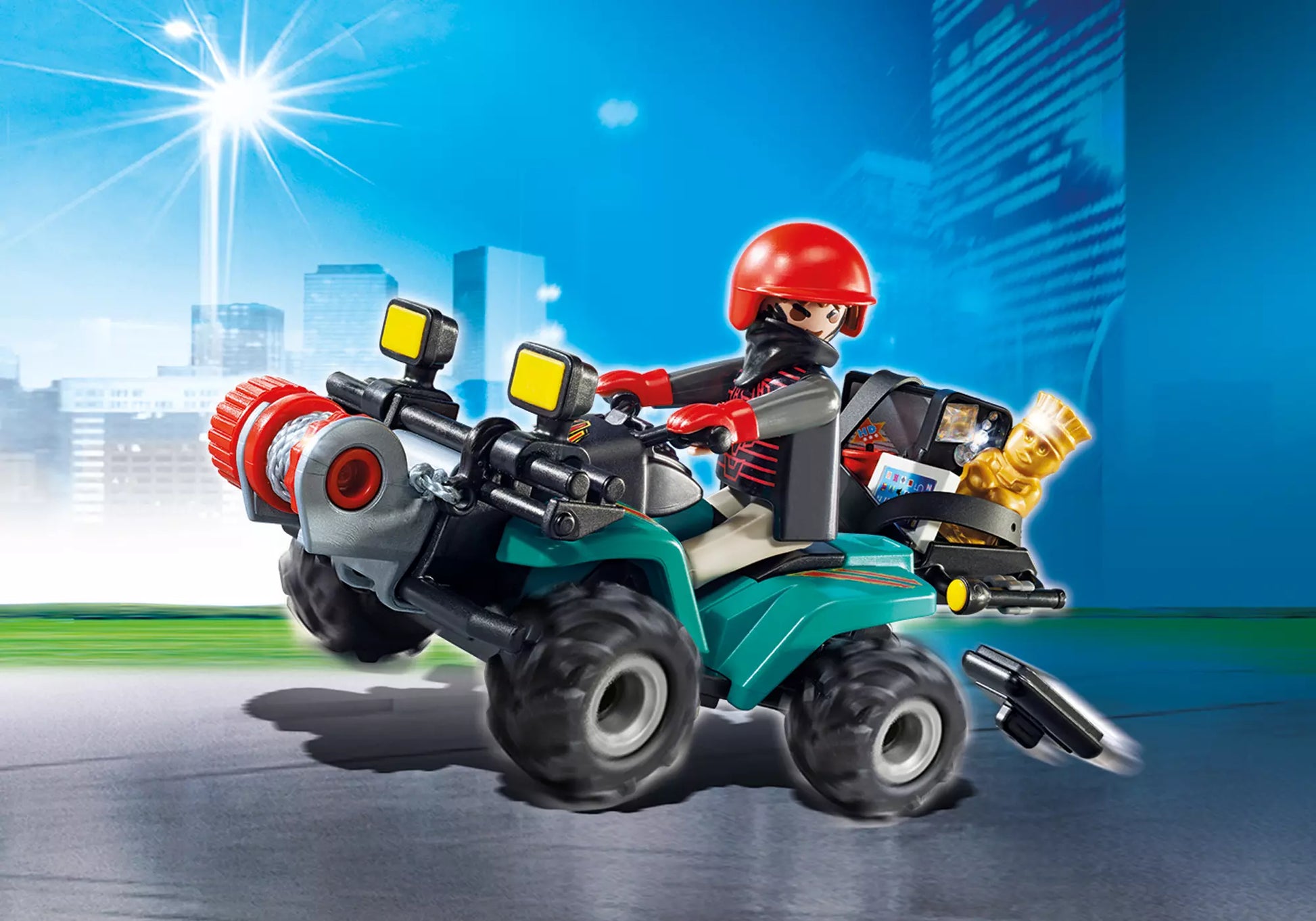 Playmobil 6879 City Action Ganoven-Quad mit Seilwinde - plegobil