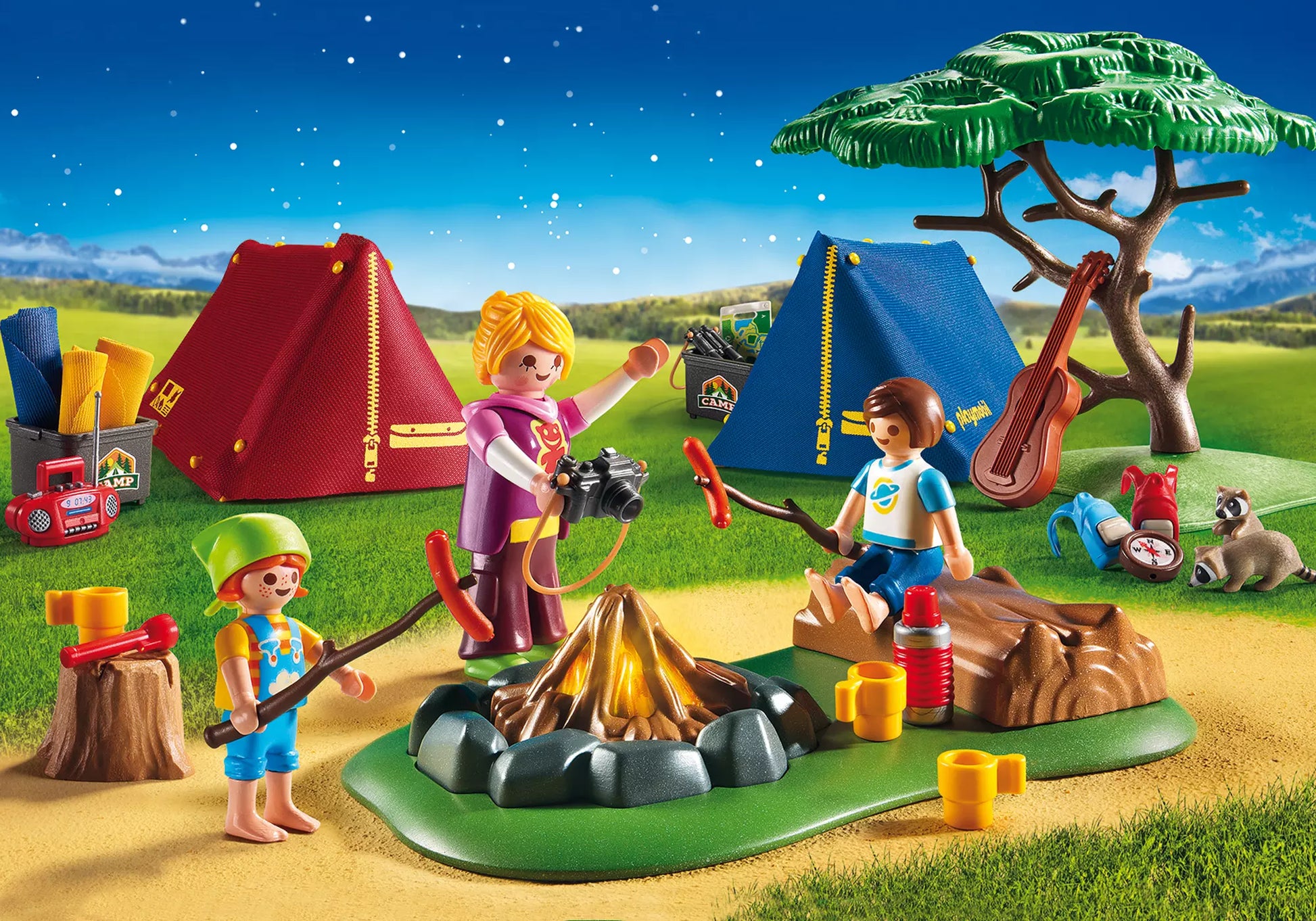 Playmobil 6888 Summer Fun Zeltlager mit LED-Lagerfeuer - plegobil