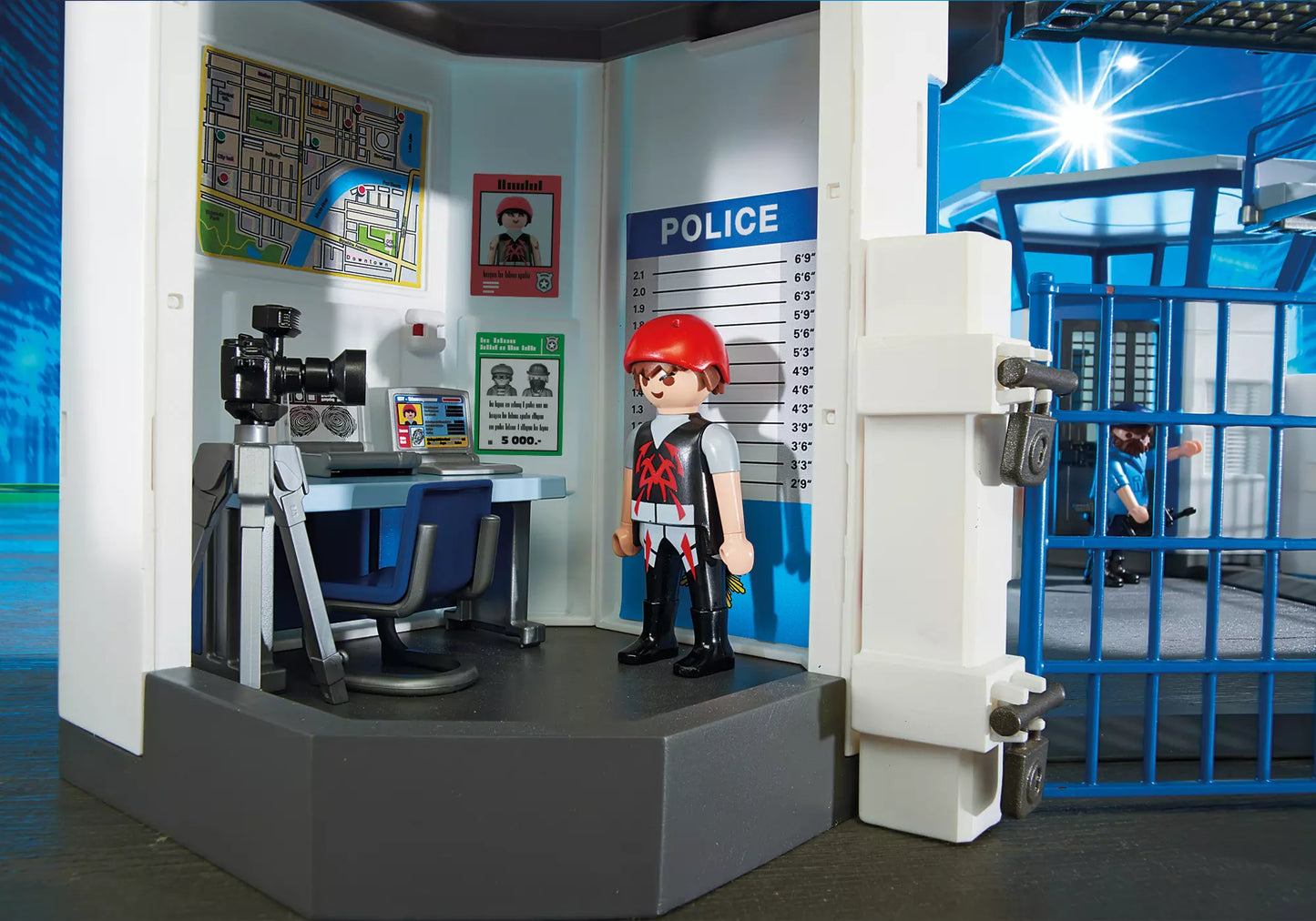 Playmobil 6919 City Action Polizei-Kommandozentrale mit Gefängnis - plegobil
