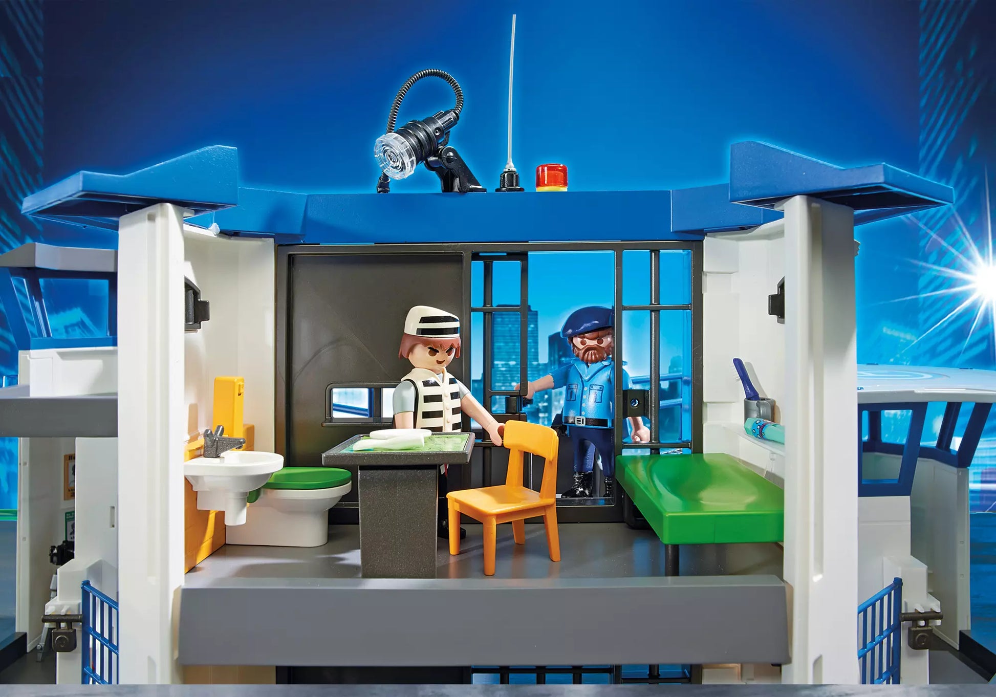 Playmobil 6919 City Action Polizei-Kommandozentrale mit Gefängnis - plegobil