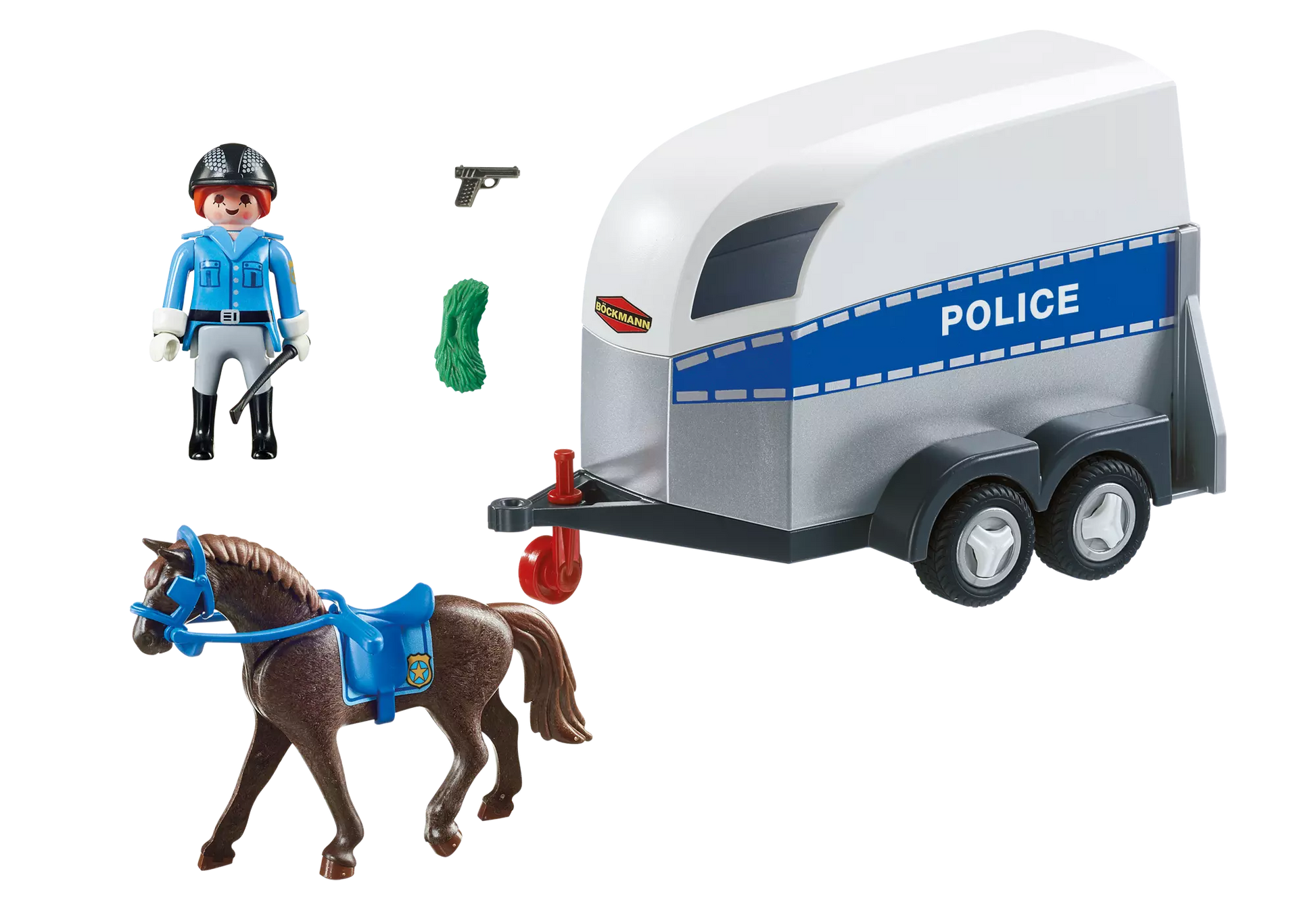 Playmobil 6922 City Action Polizeipferd mit Anhänger - plegobil