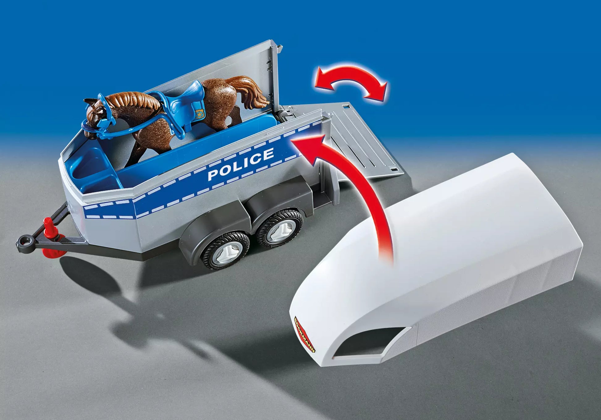 Playmobil 6922 City Action Polizeipferd mit Anhänger - plegobil